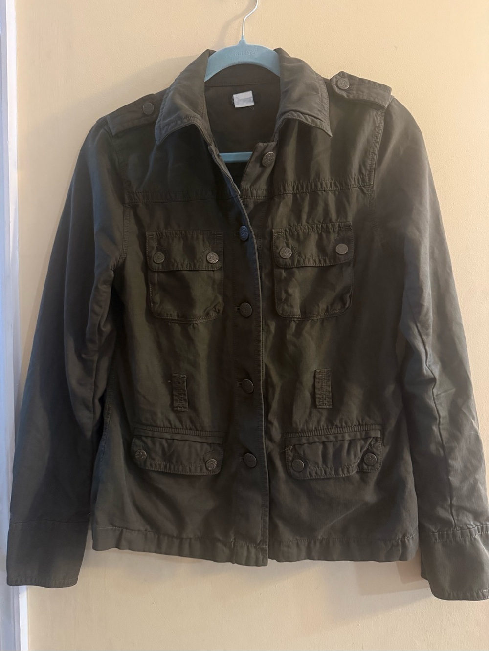 J Crew Women’s Olive Green Utility Jacket - Classic Field Coat, small